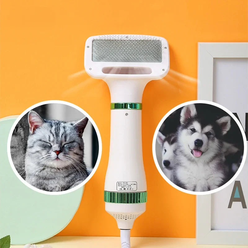 Pet Hair Dryer with Slicker Brush