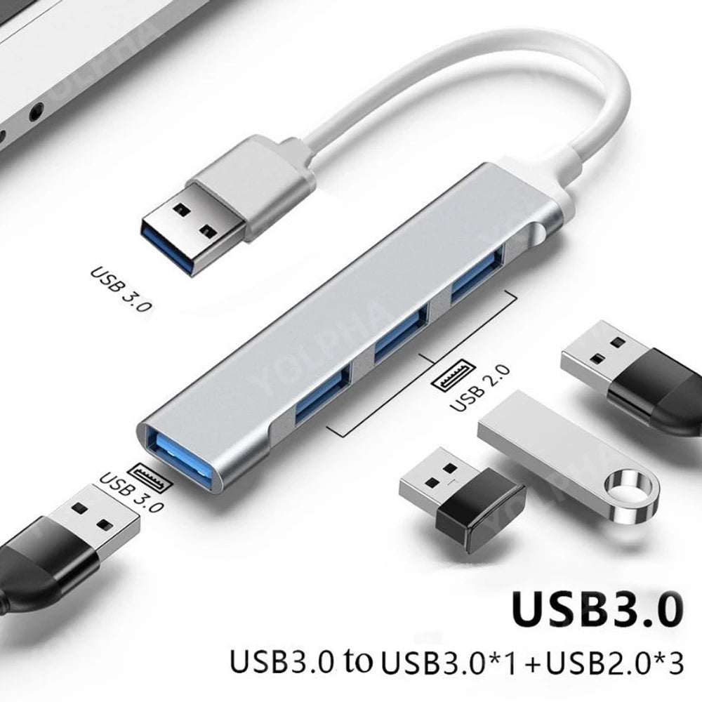 محور 4 منافذ USB 3.0