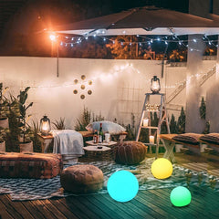 Luces LED de bola para jardín, lámpara de suelo con Control remoto para césped, piscina, fiesta de boda, vacaciones, decoración del hogar