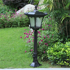 TYLA Luces para césped al aire libre Lámpara de jardín marrón retro LED impermeable IP65 decorativa para el hogar para dúplex