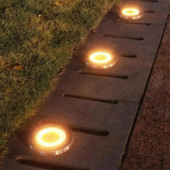 Luz de disco de energía Solar para exteriores, 8/20LED, jardín, patio, decoración subterránea impermeable, foco enterrado