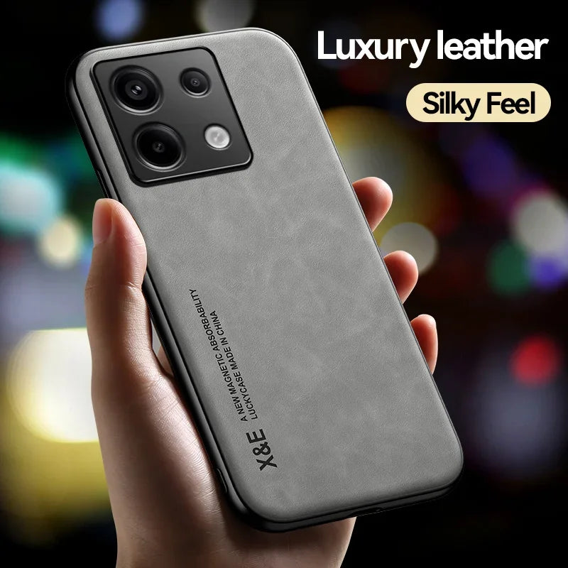 Funda de cuero de lujo para teléfono