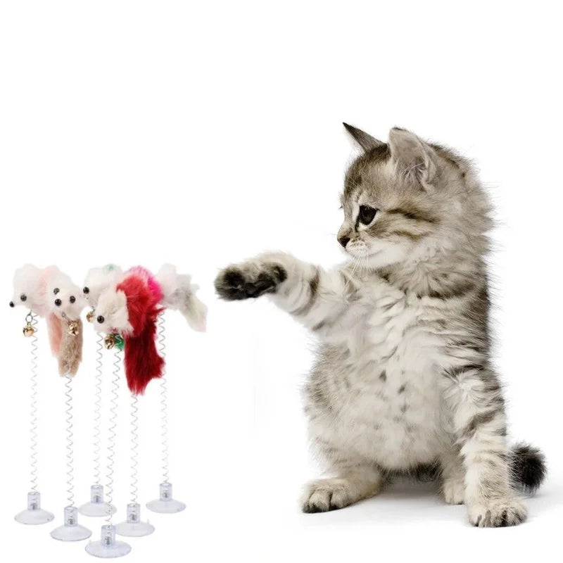 Cat Feather Mouse Toy with Mini Bell