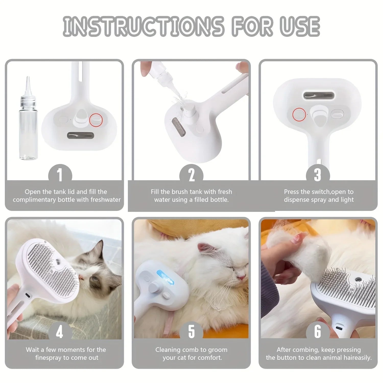 3-in-1 Electric Cat Hair Brush