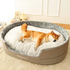 Pet Removable Square Plush Kennel Bed