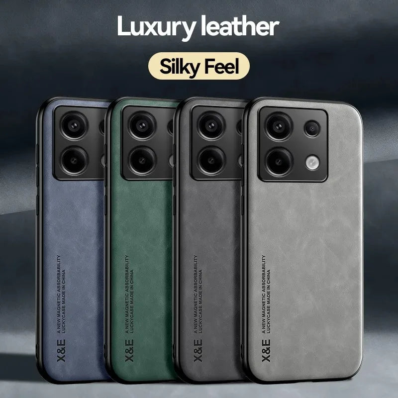 Funda de cuero de lujo para teléfono