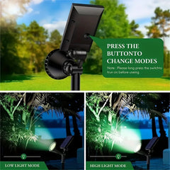 Focos solares de 9LED, focos RGB impermeables superbrillantes para césped, iluminación de paisaje para árboles de jardín, poste de bandera, decoración de patio