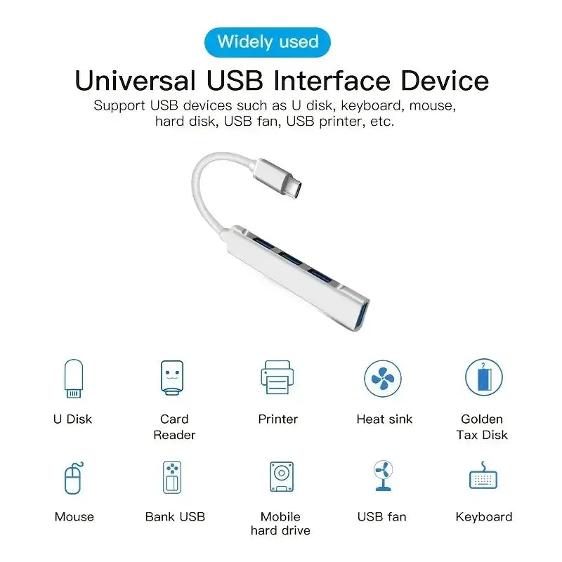 محور 4 منافذ USB 3.0