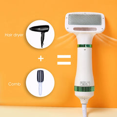 Pet Hair Dryer with Slicker Brush