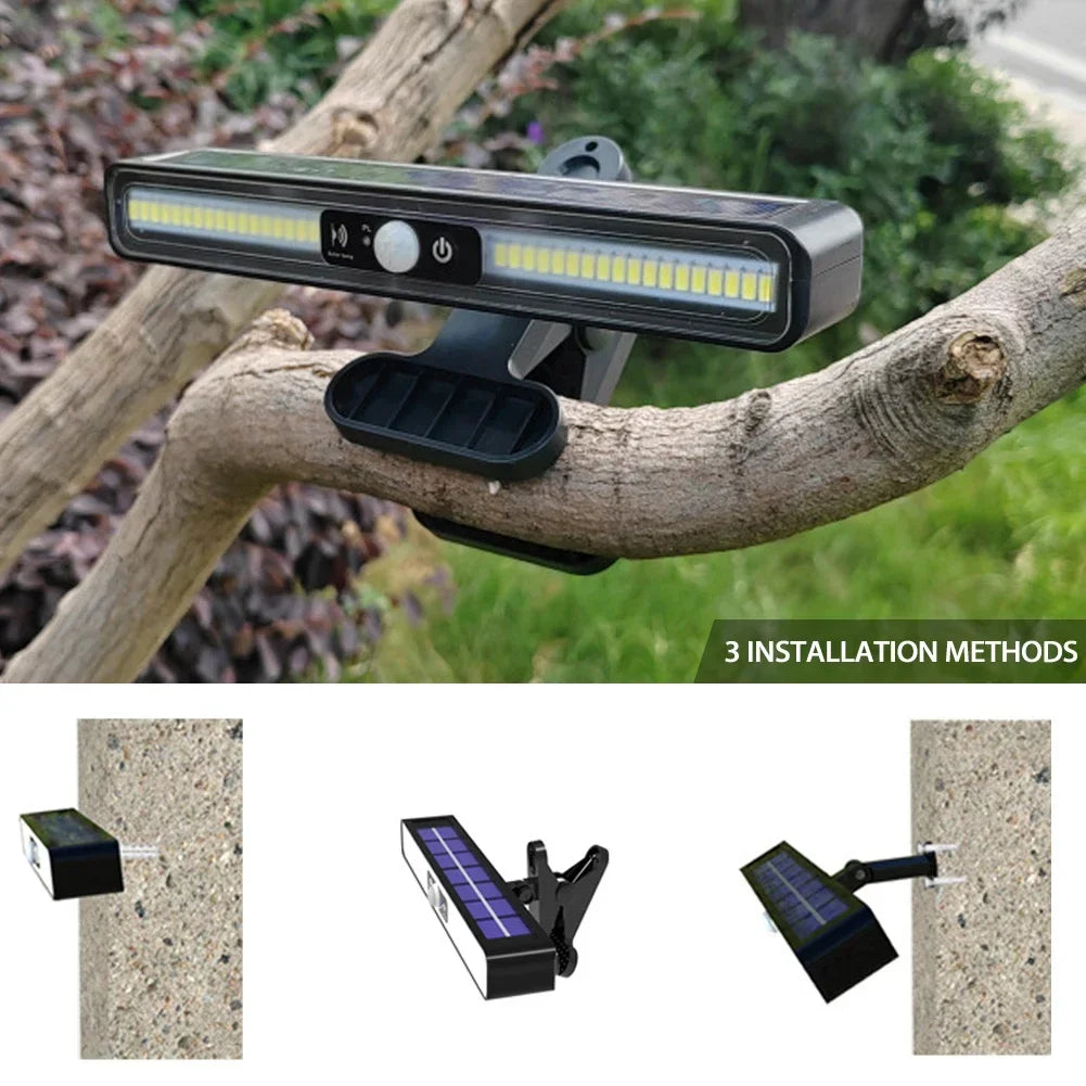 Lámpara Solar de pared 36LED, Sensor de movimiento al aire libre, lámpara Led Solar impermeable con Clip para valla de jardín, iluminación Solar decorativa de paisaje