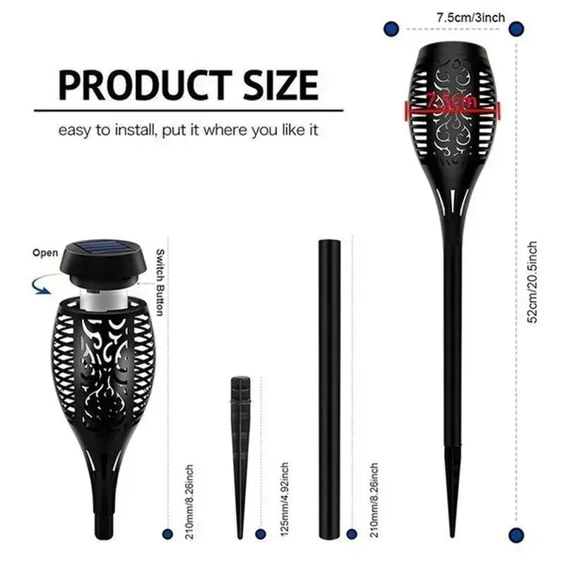 Solar Flame Outdoor Lawn Lights - Sitodo