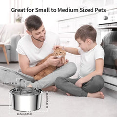 Stainless Steel Pet Automatic Water Fountain sitodo