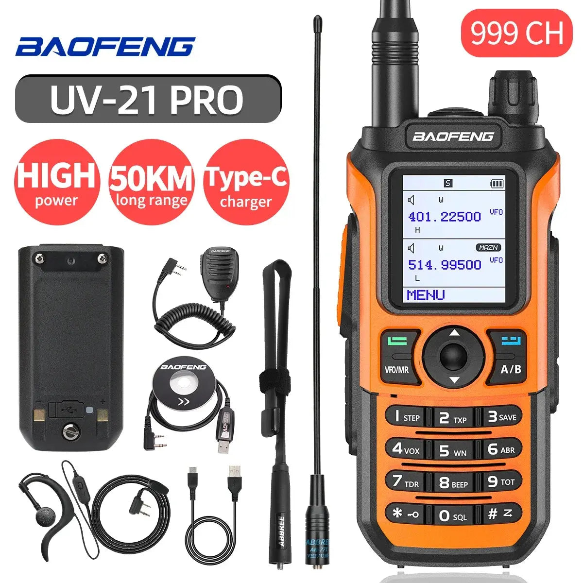 UV-21 Pro 10W Walkie-Talkie - Sitodo