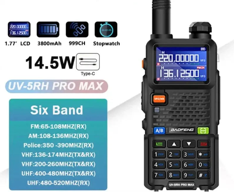 UV-5RH Pro Max Walkie-Talkie - Sitodo