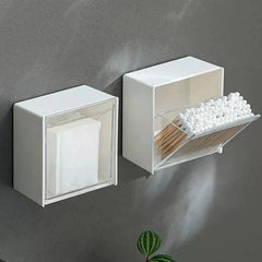 Wall Mounted Cotton Pad Storage Box sitodo