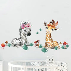 Watercolor Animal Wall Stickers sitodo