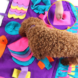 Pet Dog Snuffle Mat Pet Sniffing Training Blanket Pads détachables en polaire Dog Mat Soulage le stress Nosework Puzzle Toy Pet Nose Pad