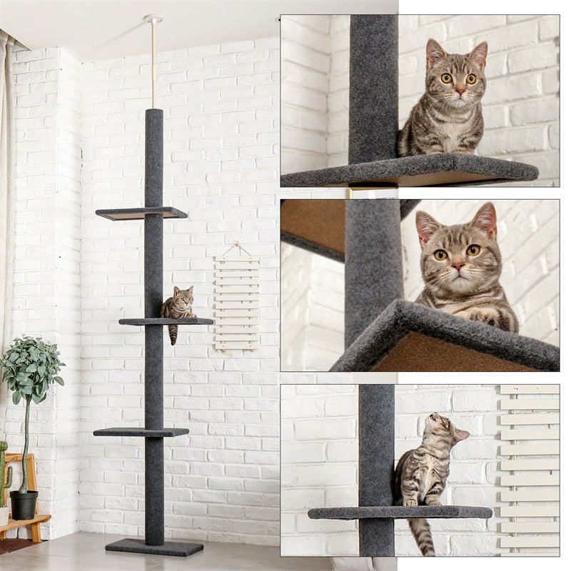 Árbol rascador para gatos ajustable