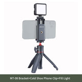 Ulanzi MT-08 DSLR SLR-Telefon-Vlog-Stativ-KIT Kaltschuh-Telefonhalterung für Mikrofon-LED-Licht-Mini-Stativ für iPhone 13 Sony